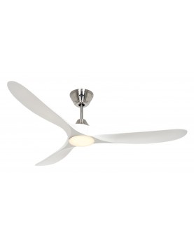 Ventilador de techo CasaFan 315263 ECO GENUINO-L con luz 152cm aspas blanco motor cromo cepillado