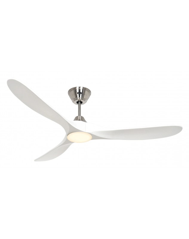 Ventilador de techo CasaFan 315263 ECO GENUINO-L con luz 152cm aspas blanco motor cromo cepillado