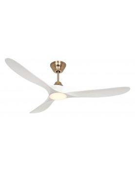 Ventilador de techo CasaFan 315278 ECO GENUINO-L con luz 152cm aspas blanco motor latón cepillado