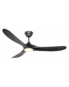 Ventilador de techo CasaFan 315267 ECO GENUINO-L con luz 152cm aspas negro motor negro