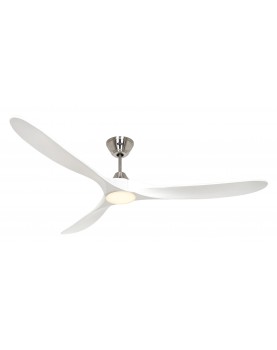 Ventilador de techo CasaFan 318062 ECO GENUINO-L con luz 180cm aspas blanco motor cromo cepillado