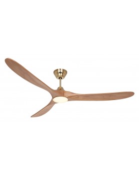 Ventilador de techo CasaFan 318065 ECO GENUINO-L con luz 180cm aspas roble medio motor latón cepillado