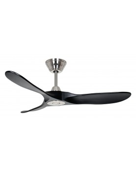 Ventilador de techo CasaFan 312226 ECO GENUINO 180cm motor cromo cepillado/aspas negro mate
