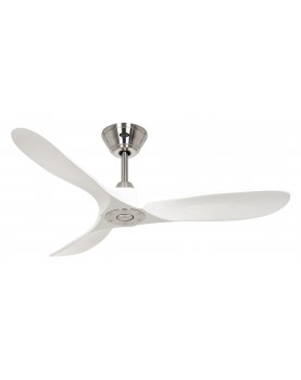 Ventilador de techo CasaFan 312228 ECO GENUINO 122cm motor cromo cepillado/aspas blanco mate