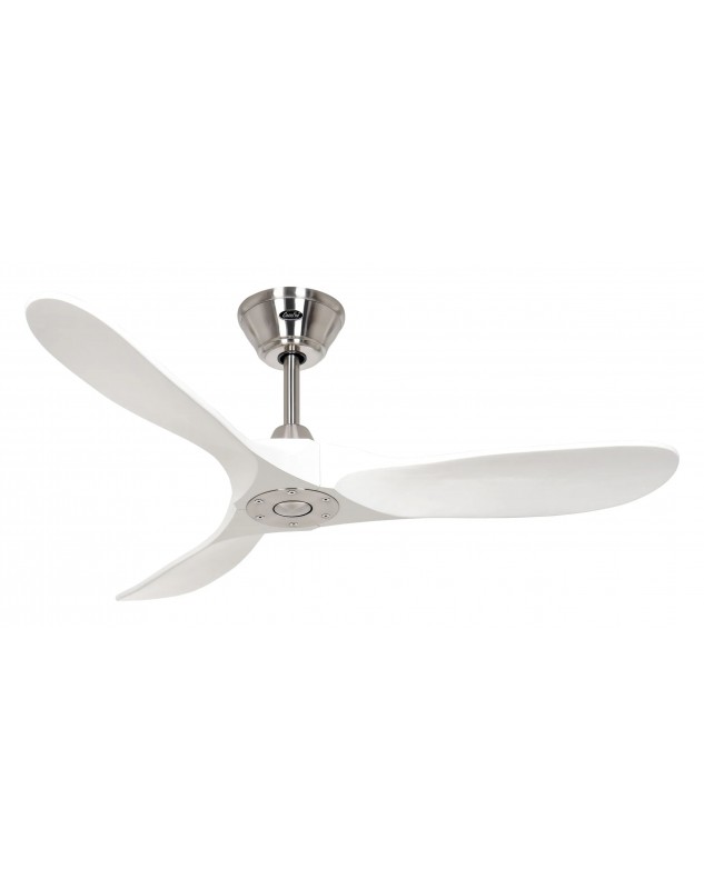 Ventilador de techo CasaFan 312228 ECO GENUINO 122cm motor cromo cepillado/aspas blanco mate