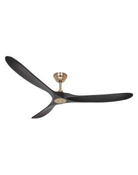 Ventilador de techo CasaFan 318032 ECO GENUINO 180cm motor latón cepillado/aspas negro mate
