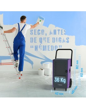 Peso y dimensiones del deshumidificador industrial