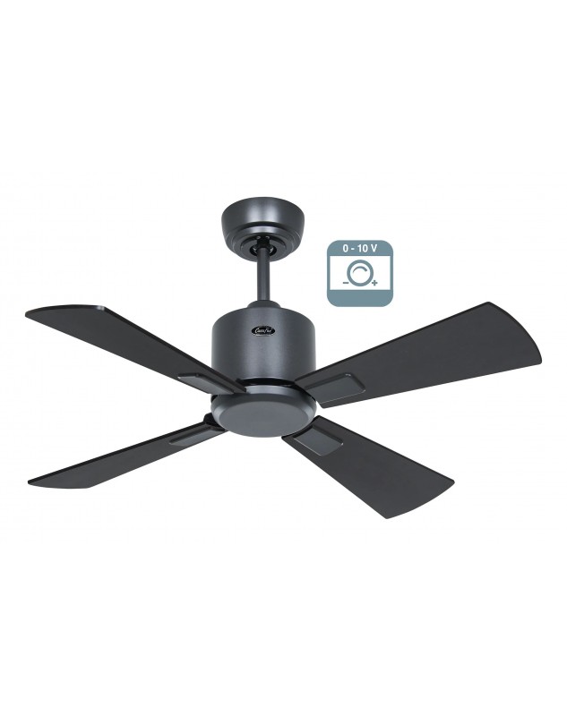 Ventilador de techo CasaFan 9520111 ECO NEO III 92cm motor gris basalto / aspas reversibles negro y teca 0-10V