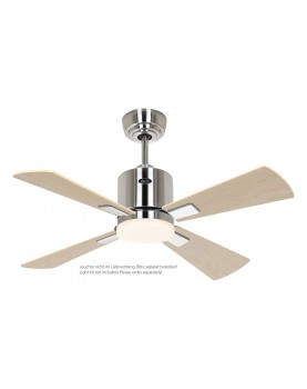 Ventilador de techo CasaFan 9420211 ECO NEO III 92cm motor cromo cepillado / aspas reversibles arce con luz