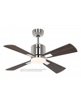 Ventilador de techo CasaFan 9420111 ECO NEO III 92cm motor cromo cepillado / aspas reversibles nogal con luz