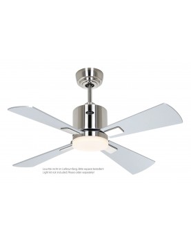 Ventilador de techo CasaFan 9420411 ECO NEO III 92cm motor cromo cepillado / aspas reversibles wengué con luz