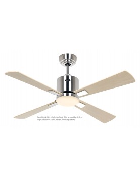 Ventilador de techo CasaFan 9421211 ECO NEO III 103cm motor cromo cepillado / aspas reversibles arce con luz