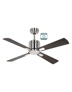 Ventilador de techo CasaFan 9421111 ECO NEO III 103cm motor cromo cepillado / aspas reversibles nogal y cerezo 0-10V