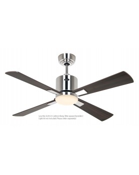 Ventilador de techo CasaFan 9421111 ECO NEO III 103cm motor cromo cepillado / aspas reversibles nogal con luz