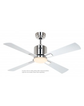 Ventilador de techo CasaFan 9421311 ECO NEO III 103cm motor cromo cepillado / aspas reversibles blanco con luz