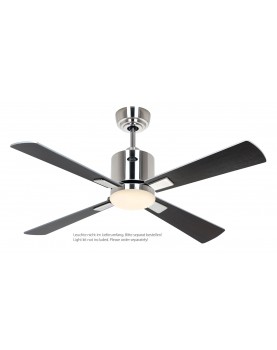 Ventilador de techo CasaFan 9421411 ECO NEO III 103cm motor cromo cepillado / aspas reversibles wengué con luz