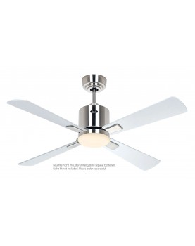 Ventilador de techo CasaFan 9421411 ECO NEO III 103cm motor cromo cepillado / aspas reversibles plata con luz
