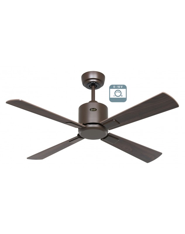 Ventilador de techo CasaFan 9491111 ECO NEO III 103cm motor bronce / aspas reversibles nogal y cerezo 0-10V