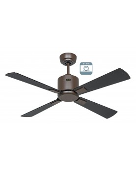 Ventilador de techo CasaFan 9491011 ECO NEO III 103cm motor bronce / aspas negro y teca 0-10V