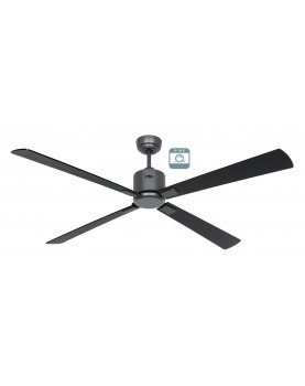 Ventilador de techo CasaFan ECO NEO III 152 BG-SW/TK 0 - 10 V motor gris basalto/aspas reversibles negro o teca
