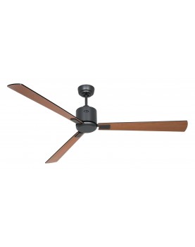 Ventilador de techo CasaFan ECO NEO III 152 BG-SW/TK 0 - 10 V motor gris basalto/aspas reversibles teca 3 aspas