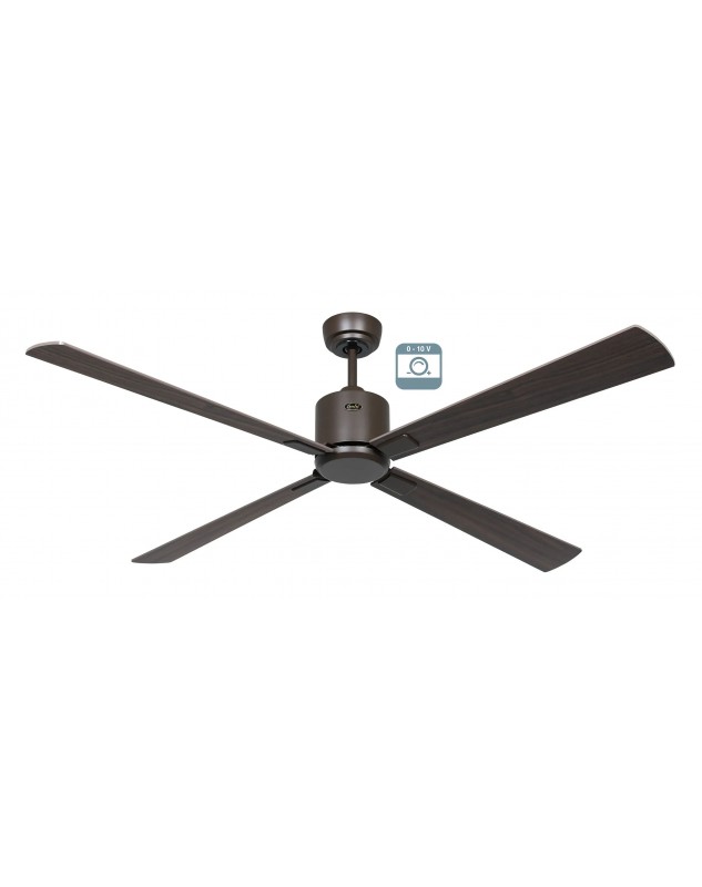 Ventilador de techo CasaFan ECO NEO III 152 BZ-NB/KI 0 - 10 V motor bronce/aspas reversibles nogal y cereza