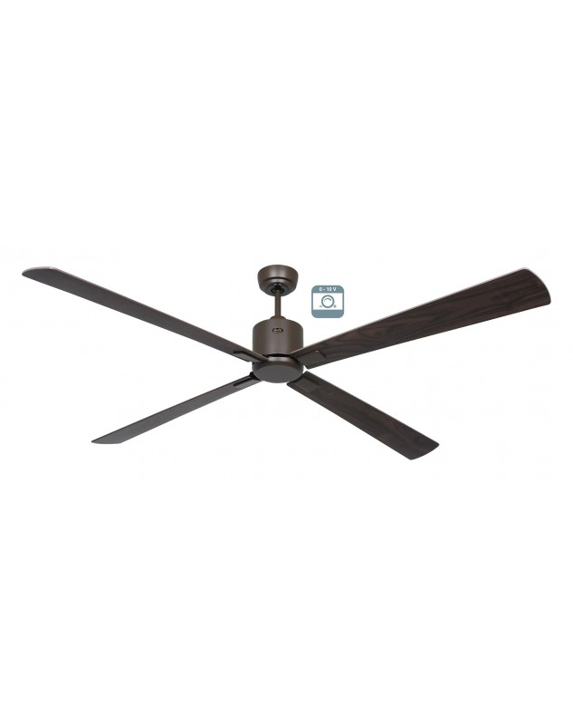 Ventilador de techo CasaFan ECO NEO III 180 BZ-NB/KI 0 - 10 V motor bronce/aspas reversibles nogal y cereza