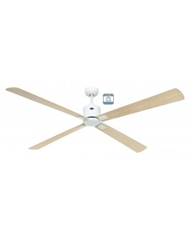 Ventilador de techo CasaFan ECO NEO III 180 WE-AH/BU 0 - 10 V motor blanco/aspas reversibles arce y haya
