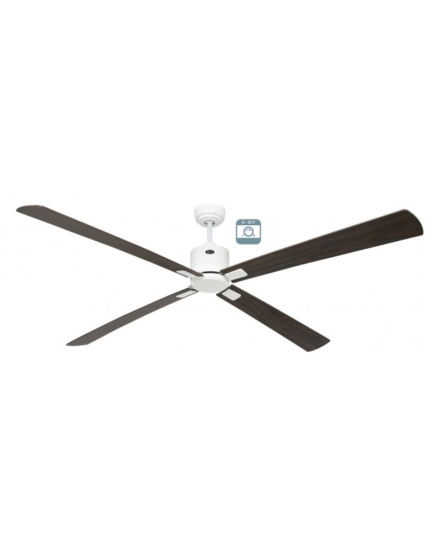 Ventilador de techo CasaFan ECO NEO III 180 WE-NB/KI 0 - 10 V motor blanco/aspas reversibles nogal y cereza