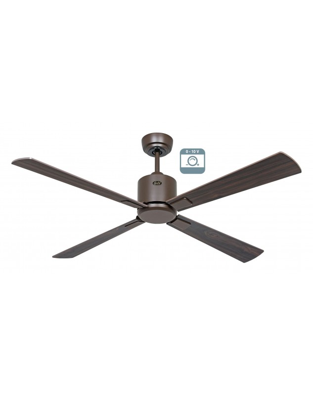 Ventilador de techo CasaFan ECO NEO III 132 BZ-NB/KI 0 - 10 V motor bronce/aspas reversibles nuez y cerezo