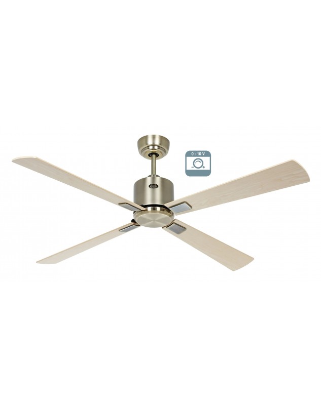 Ventilador de techo CasaFan ECO NEO III 132 MA-AH/BU 0 - 10 V motor latón antiguo/aspas reversibles arce o haya