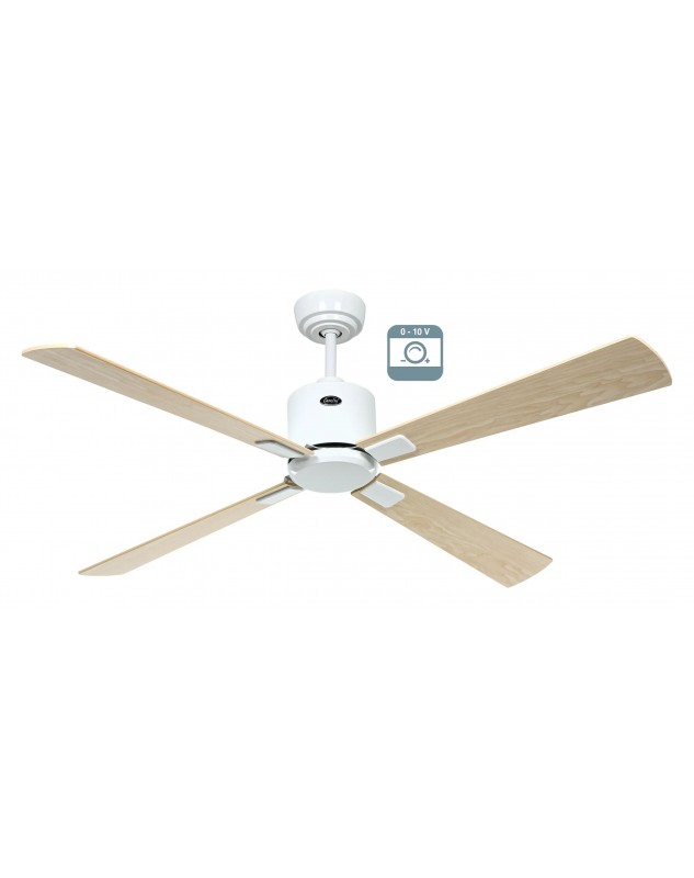 Ventilador de techo CasaFan ECO NEO III 132 WE-AH/BU 0 - 10 V motor blanco/aspas reversibles arce y haya