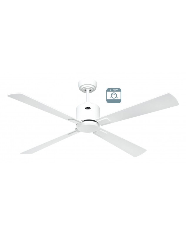 Ventilador de techo CasaFan ECO NEO III 132 WE-WE/LG 0 - 10 V motor blanco/aspas reversibles blanco y gris claro
