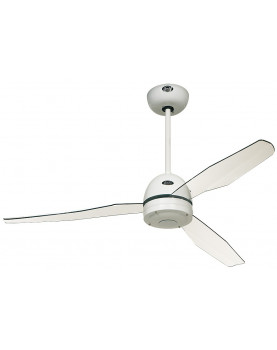 ventilador de techo blanco con aspas transparentes LIBELLE