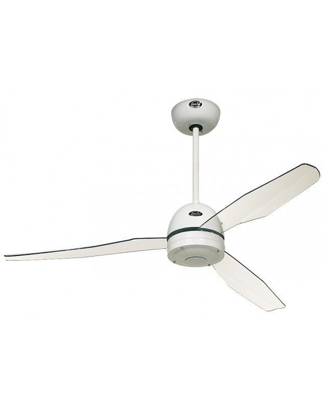 ventilador de techo blanco con aspas transparentes LIBELLE