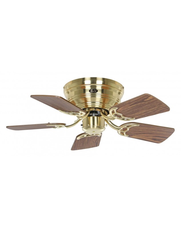 Ventilador de techo CasaFan CLASSIC FLAT 75-III MG-EA/BU latón pulido/roble antiguo y haya