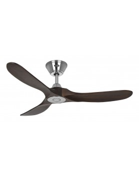 Ventilador de techo CasaFan ECO GENUINO 122 BN-NB cromo satinado/aspas madera maciza nogal