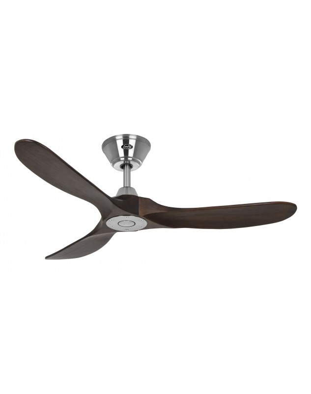 Ventilador de techo CasaFan ECO GENUINO 122 BN-NB cromo satinado/aspas madera maciza nogal
