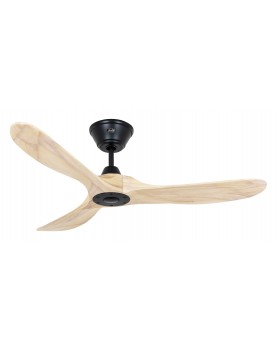 Ventilador de techo CasaFan ECO GENUINO 122 MS-NT negro mate/aspas madera maciza natural
