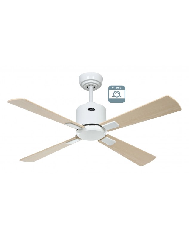 Ventilador de techo CasaFan ECO NEO III 103 WE-AH/BU 0 - 10 V motor blanco/aspas haya y arce
