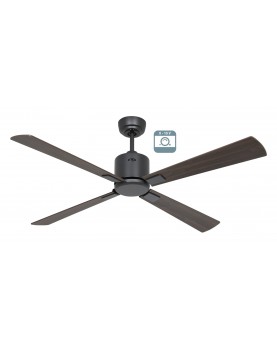 Ventilador de techo CasaFan ECO NEO III 132 BG-NB/KI 0 - 10 V motor gris basalto/aspas reversibles cerezo y nogal