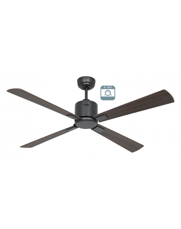 Ventilador de techo CasaFan ECO NEO III 132 BG-NB/KI 0 - 10 V motor gris basalto/aspas reversibles cerezo y nogal