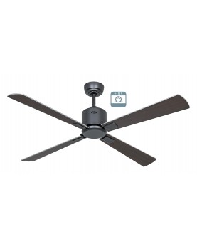Ventilador de techo CasaFan ECO NEO III 132 BG-WN/SI 0 - 10 V motor gris basalto/aspas reversibles wengué y plata