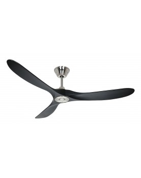 Ventilador de techo CasaFan ECO GENUINO 152 BN-MS cromo cepillado/aspas negro