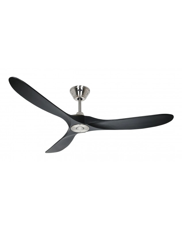 Ventilador de techo CasaFan ECO GENUINO 152 BN-MS cromo cepillado/aspas negro