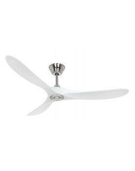 Ventilador de techo CasaFan ECO GENUINO 152 BN-MW cromo cepillado/aspas blanco