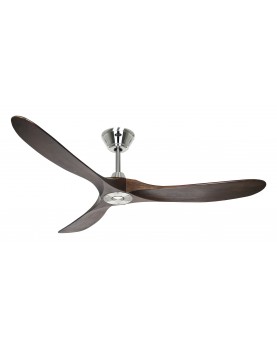 Ventilador de techo CasaFan ECO GENUINO 152 BN-NB cromo satinado/aspas maciza nogal