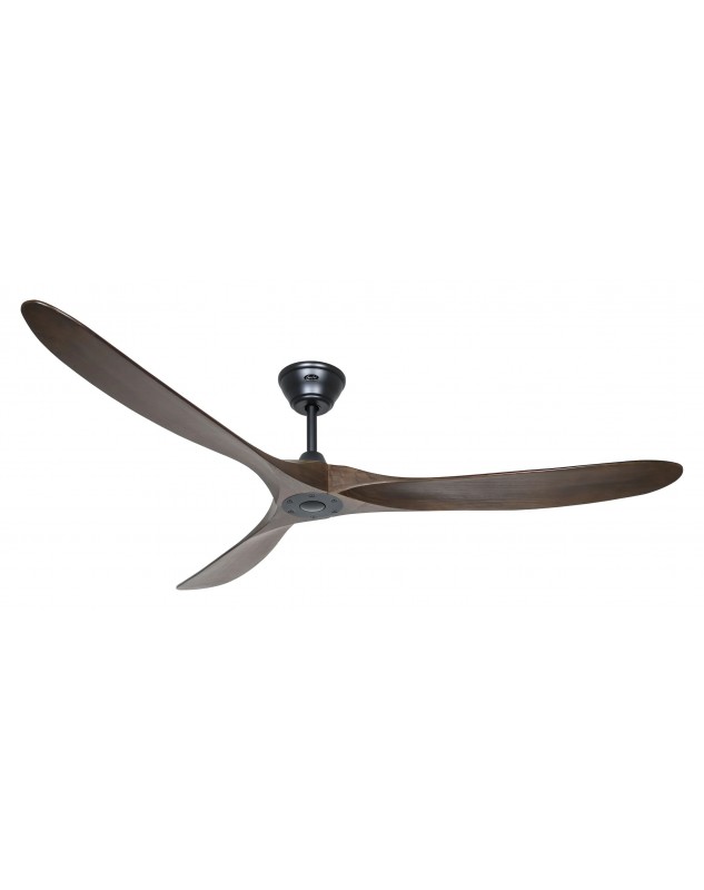 Ventilador de techo CasaFan ECO GENUINO 180 MS-NB negro mate/aspas nogal