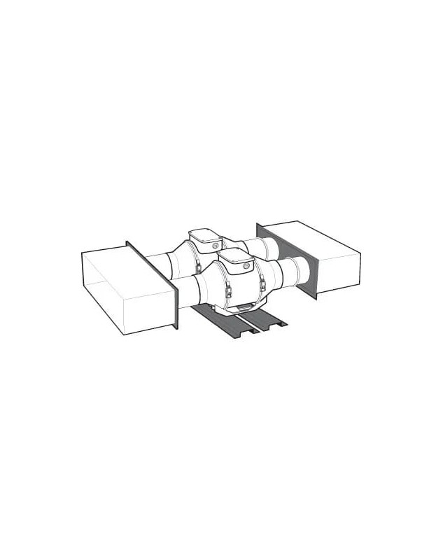 Carril base y placas de conexión Vortice PIK 125