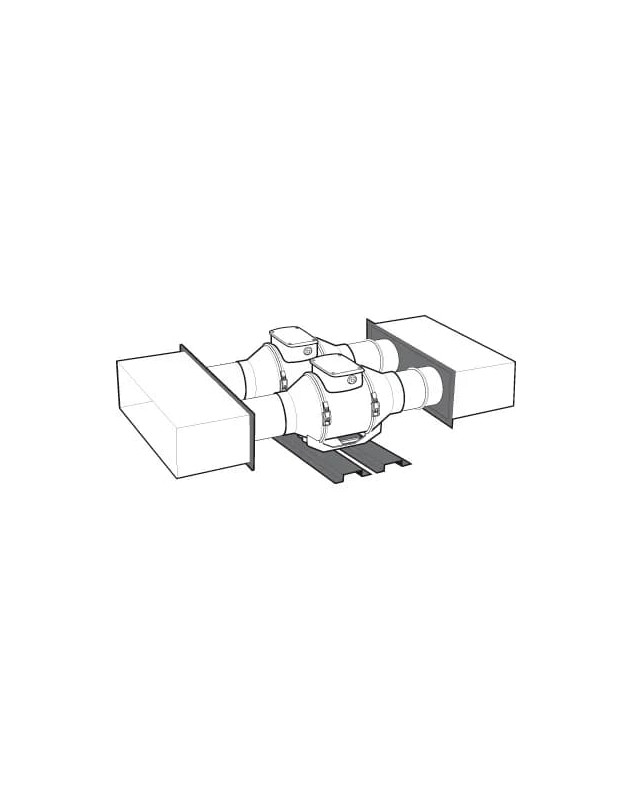 Carril base y placas de conexión Vortice PIK 160